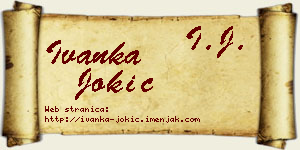 Ivanka Jokić vizit kartica